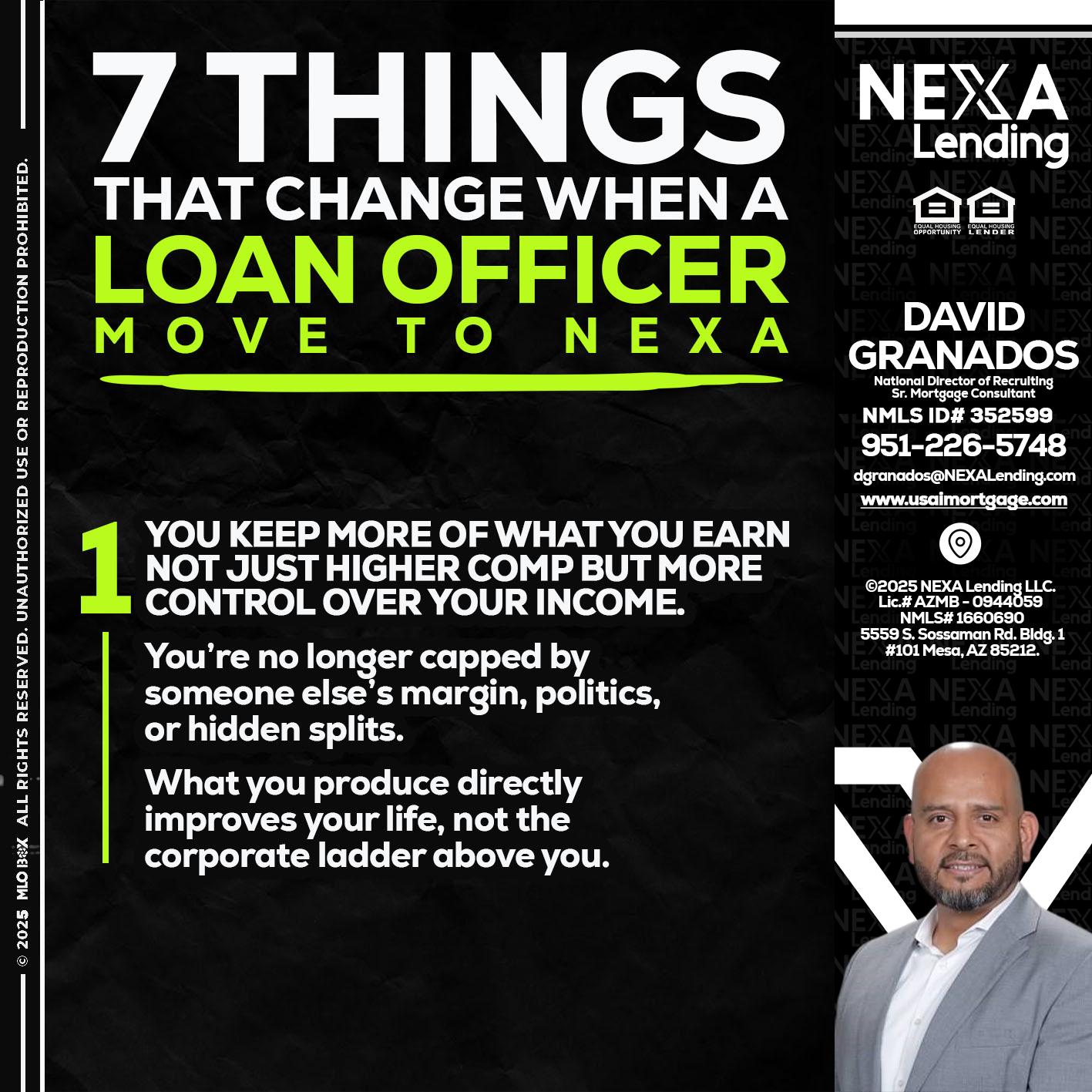 7 THINGS (1) - David Granados -National Director of Recruiting / Senior Mortgage Consultant