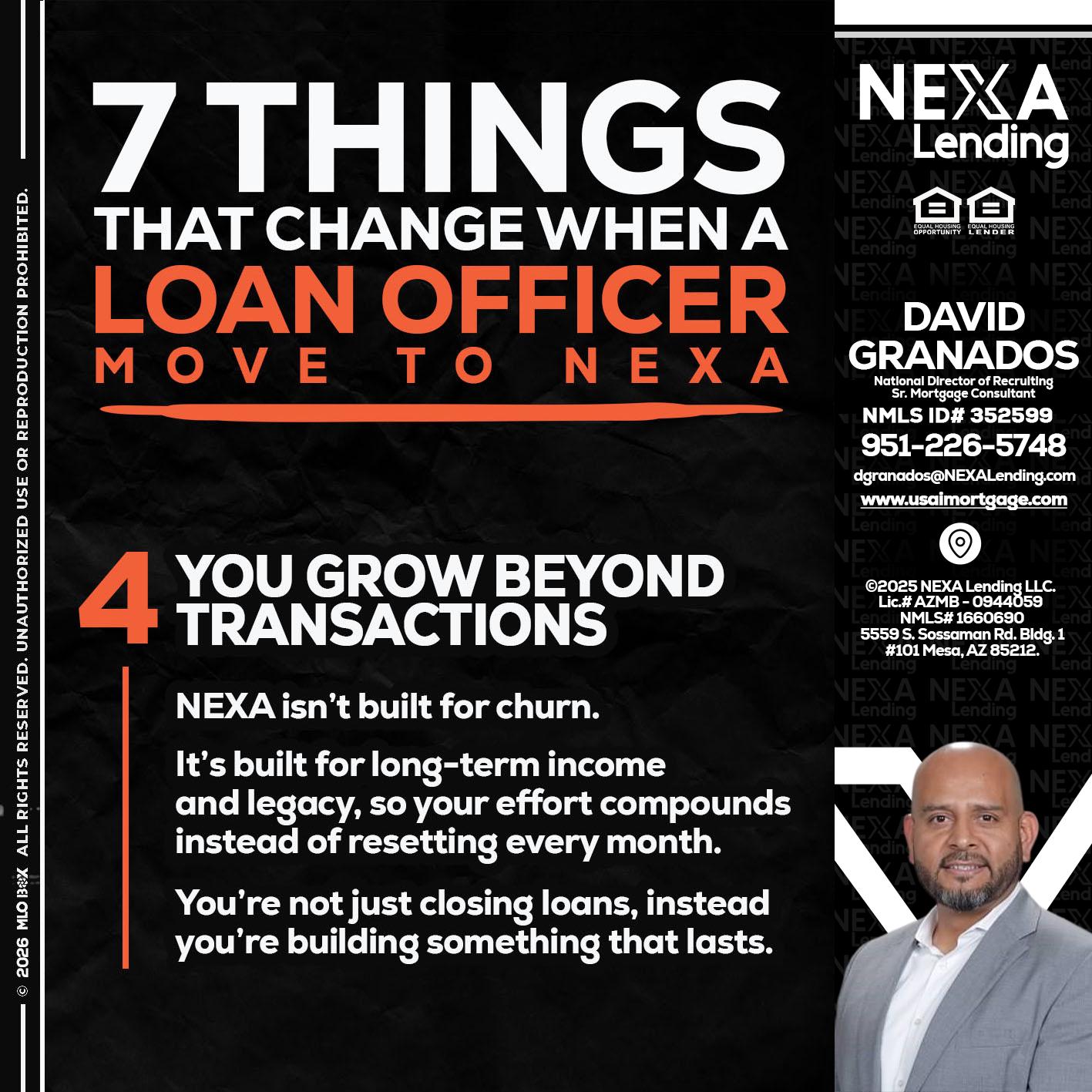 7 THINGS (4) - David Granados -National Director of Recruiting / Senior Mortgage Consultant