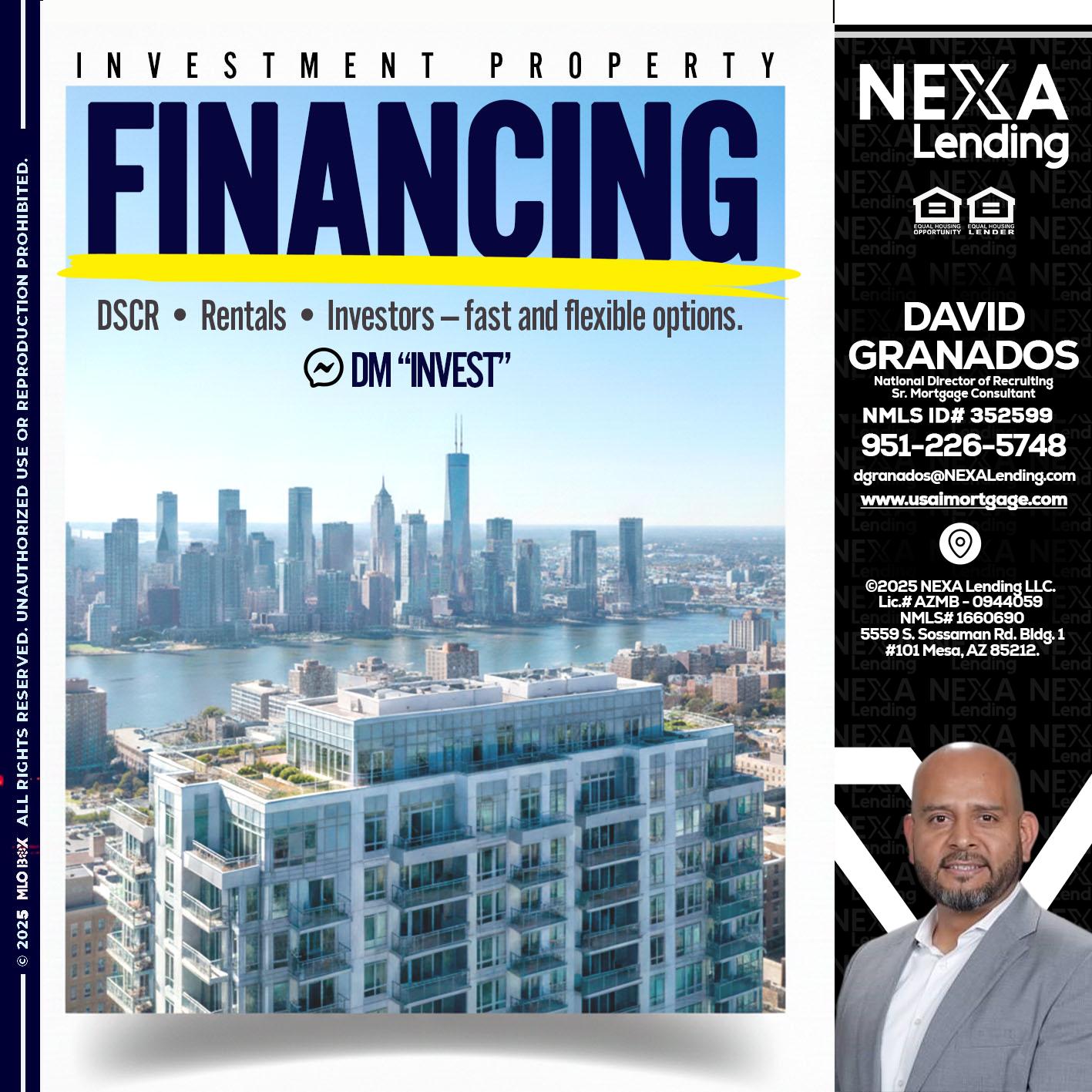 FINANCING - David Granados -National Director of Recruiting / Senior Mortgage Consultant