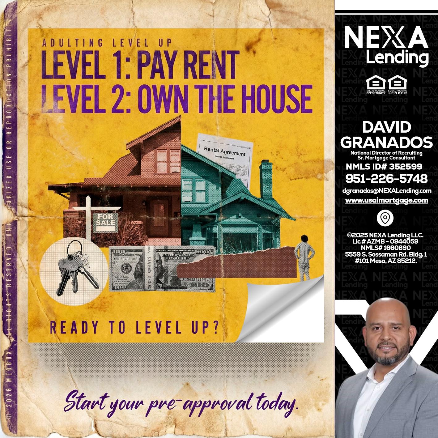 LEVEL 1 - David Granados -National Director of Recruiting / Senior Mortgage Consultant