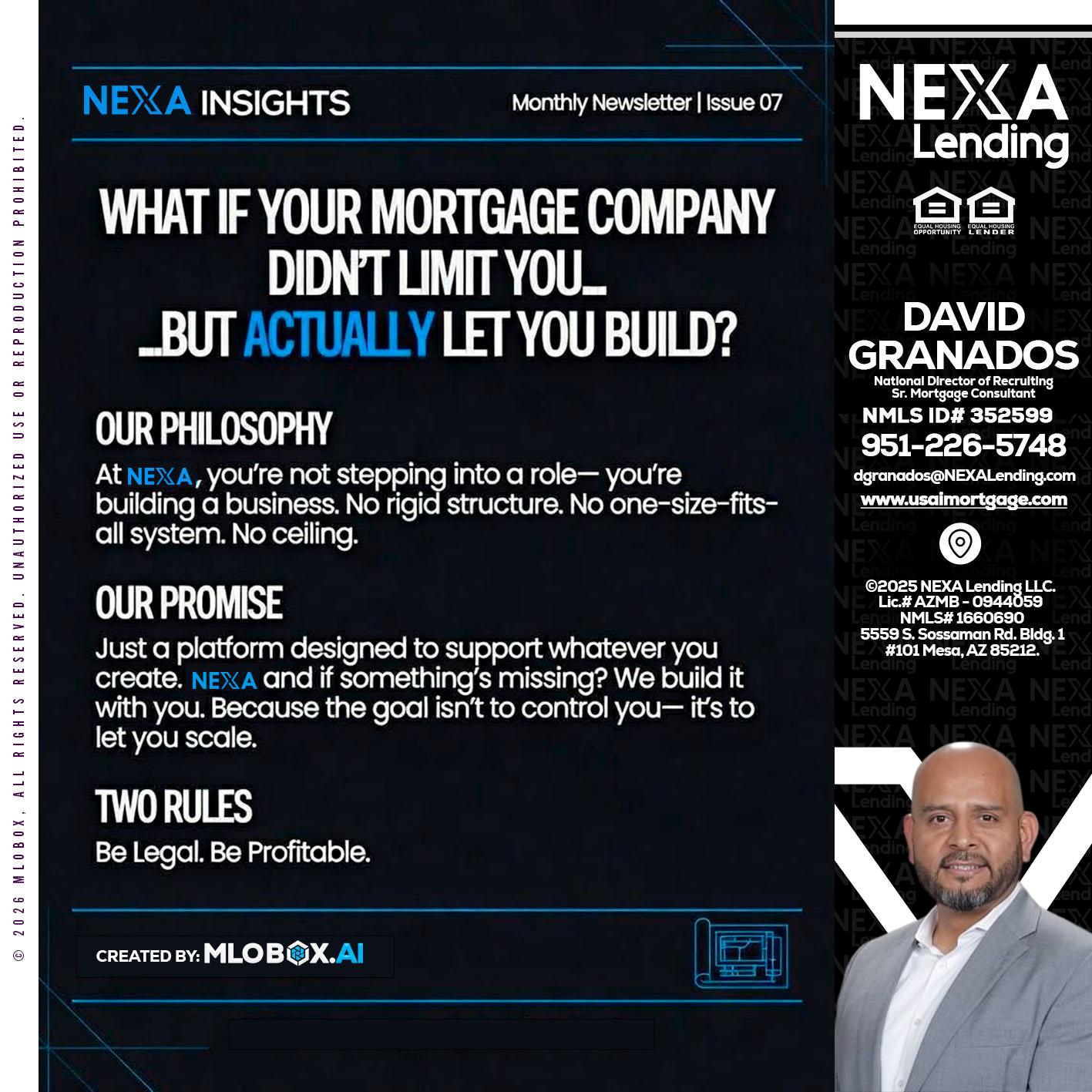NEXA INSIGHTS - David Granados -National Director of Recruiting / Senior Mortgage Consultant