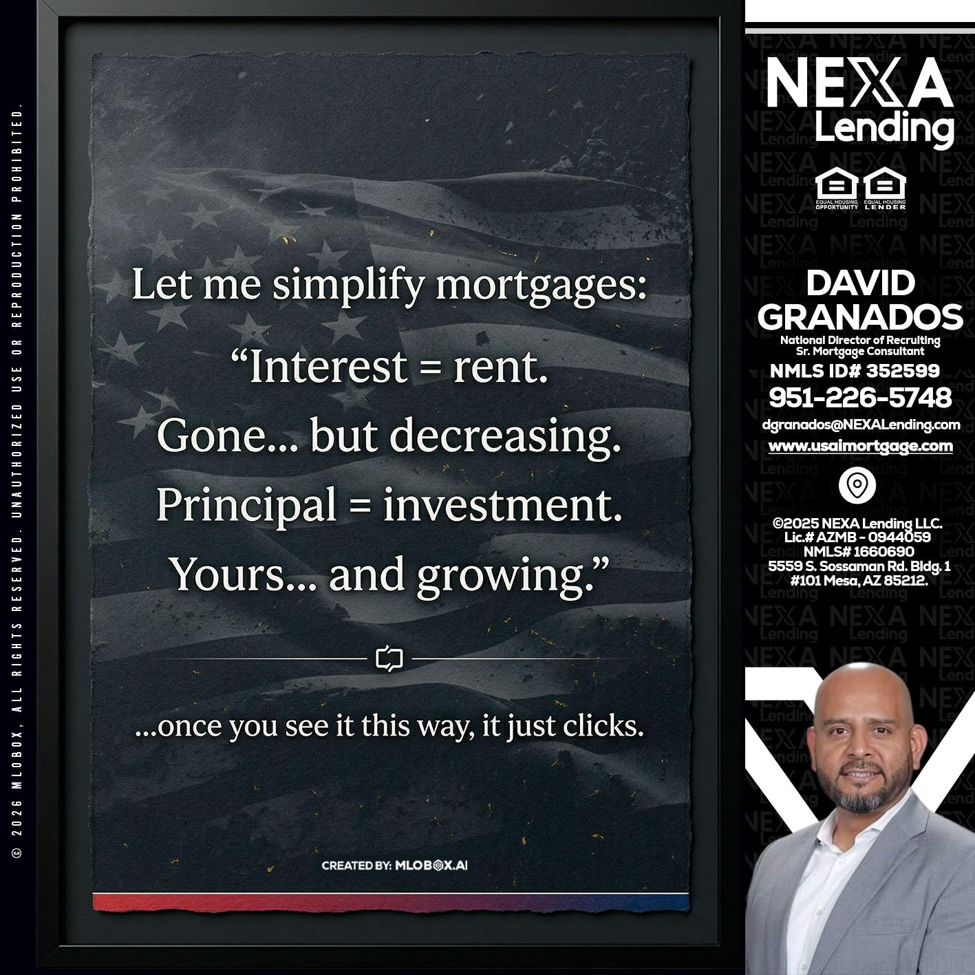 LET ME SIMPLIFY - David Granados -National Director of Recruiting / Senior Mortgage Consultant