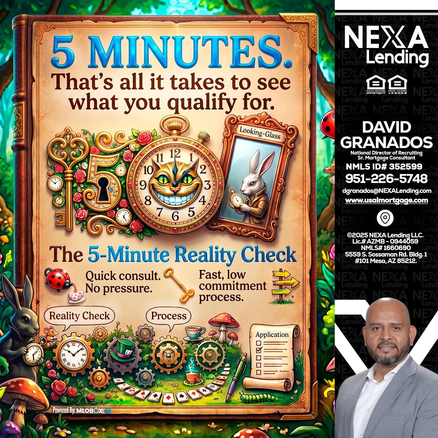 Reality Check! - David Granados -National Director of Recruiting / Senior Mortgage Consultant