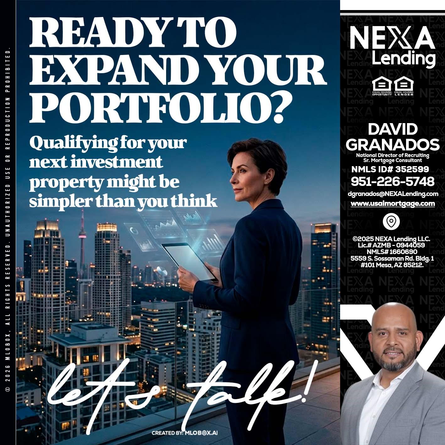 READY TO EXPAND - David Granados -National Director of Recruiting / Senior Mortgage Consultant