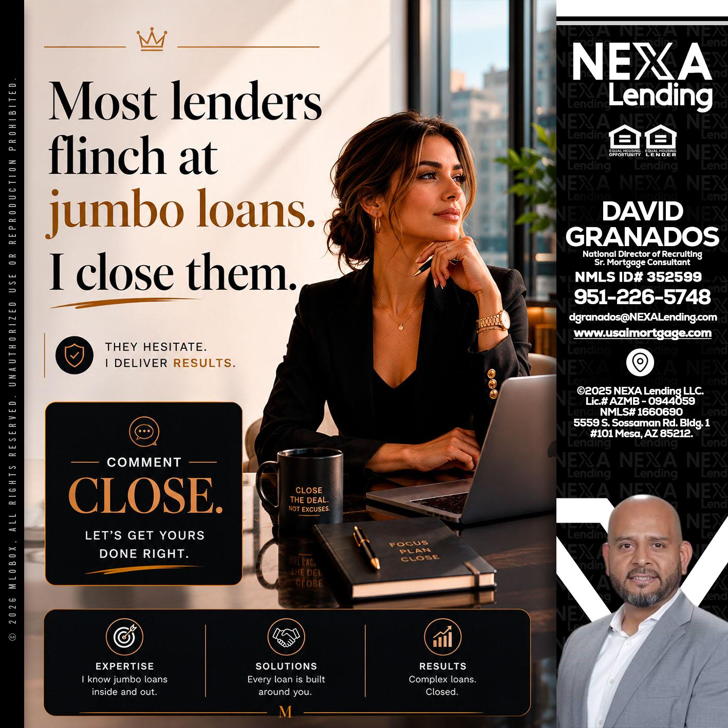 most lenders - David Granados -National Director of Recruiting / Senior Mortgage Consultant