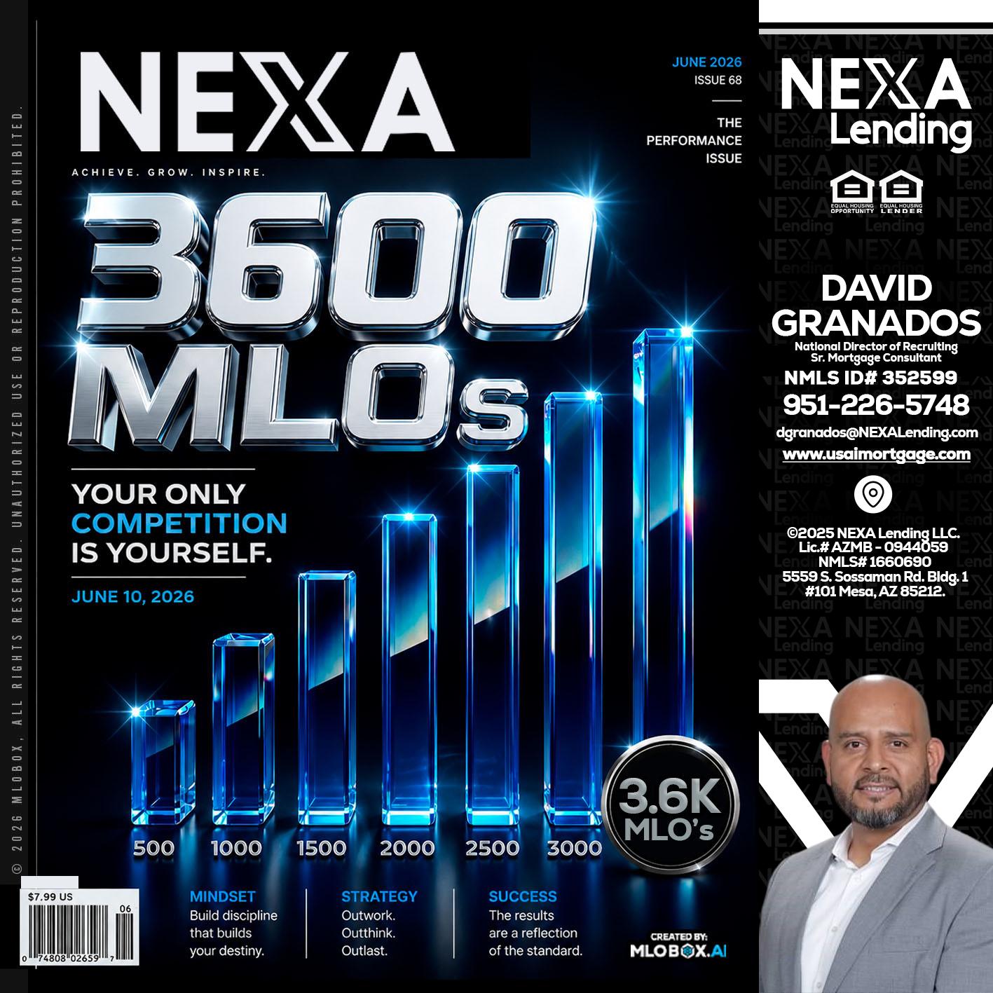 3600 MLOs - David Granados -National Director of Recruiting / Senior Mortgage Consultant