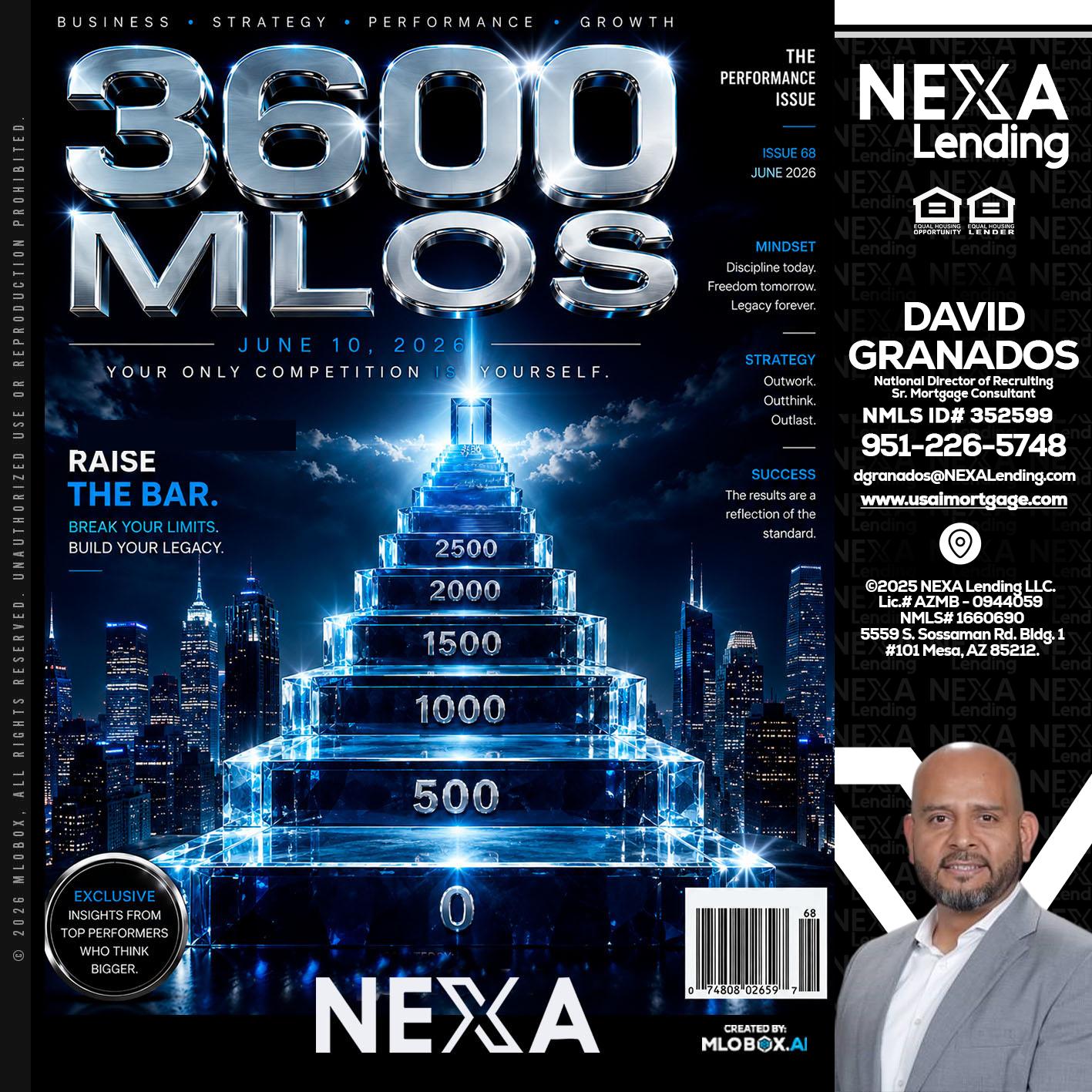 3600 MLOs - David Granados -National Director of Recruiting / Senior Mortgage Consultant