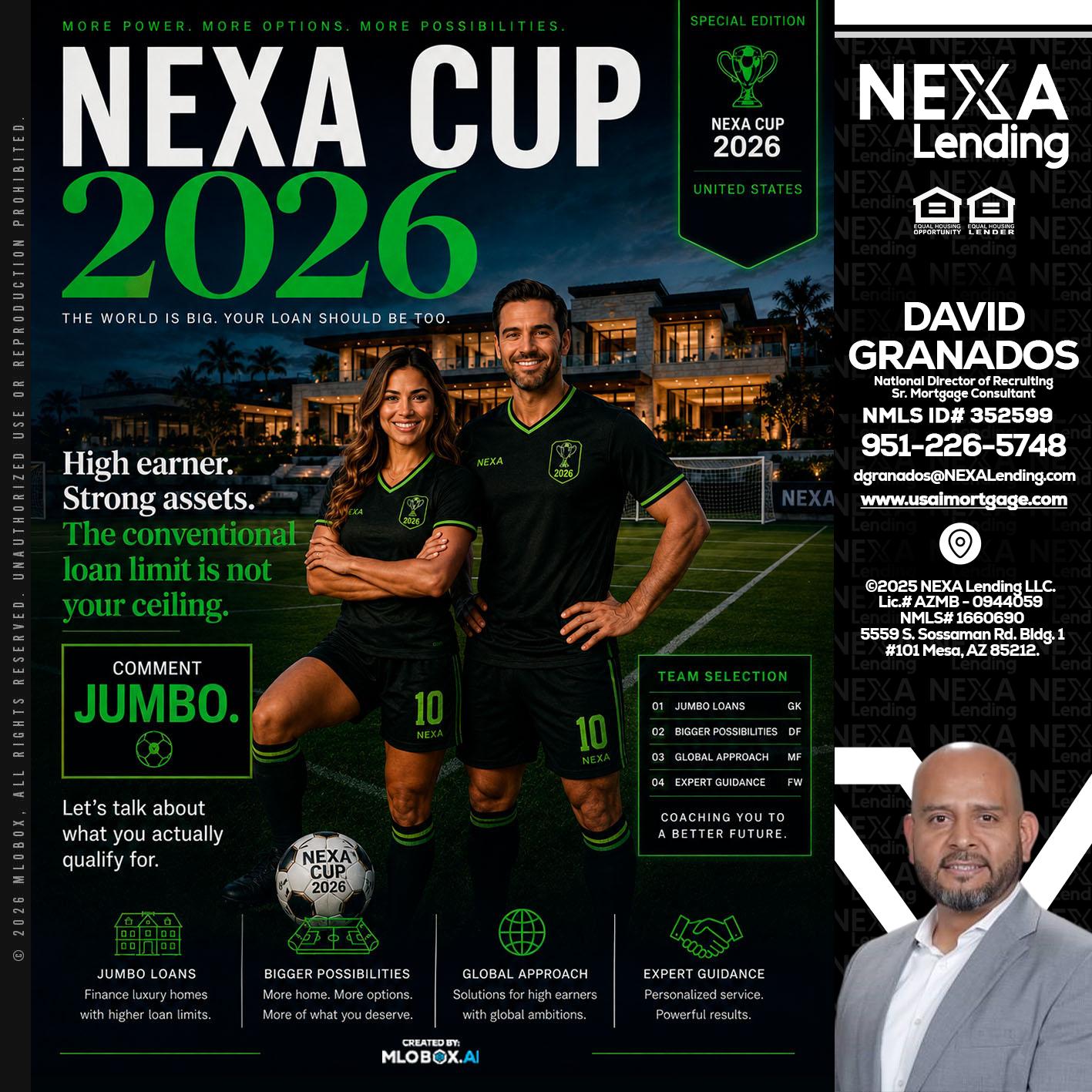 NEXA CUP 2026 - David Granados -National Director of Recruiting / Senior Mortgage Consultant