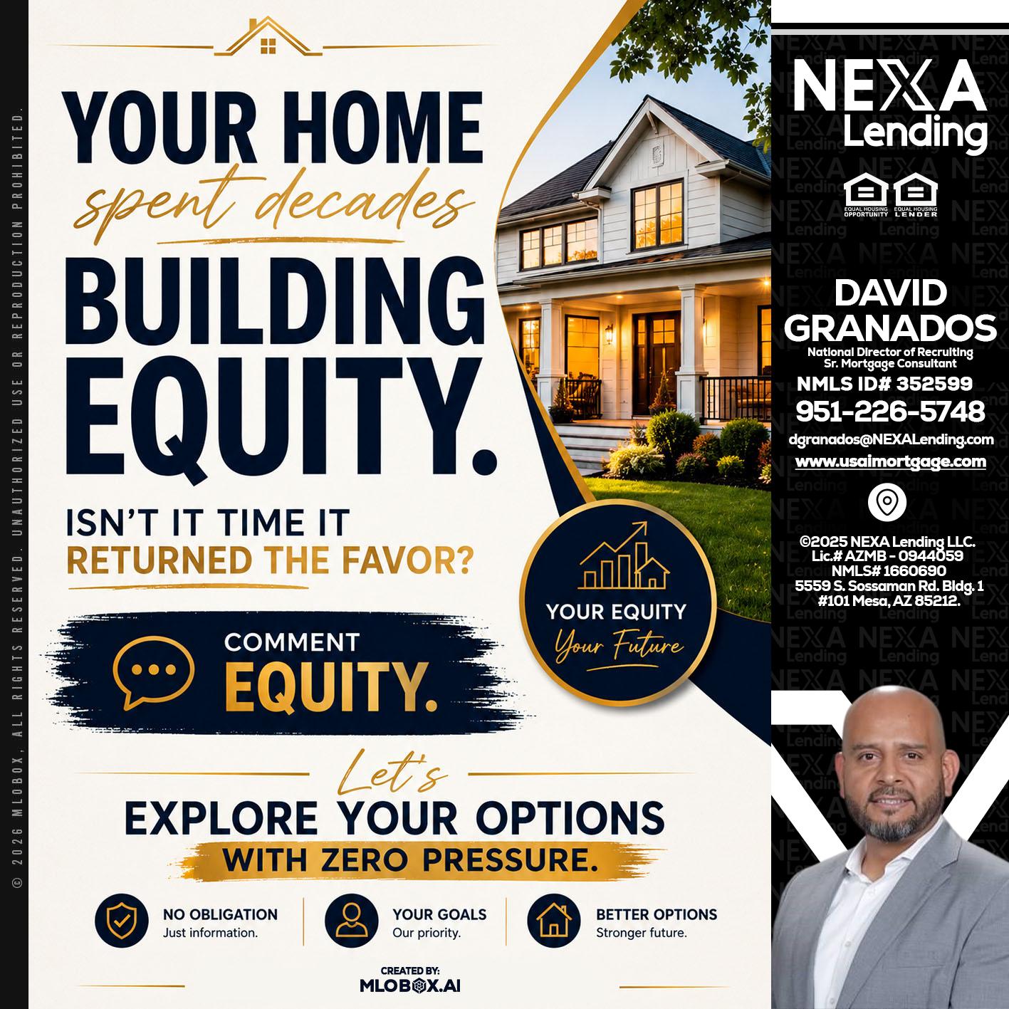 building equity - David Granados -National Director of Recruiting / Senior Mortgage Consultant