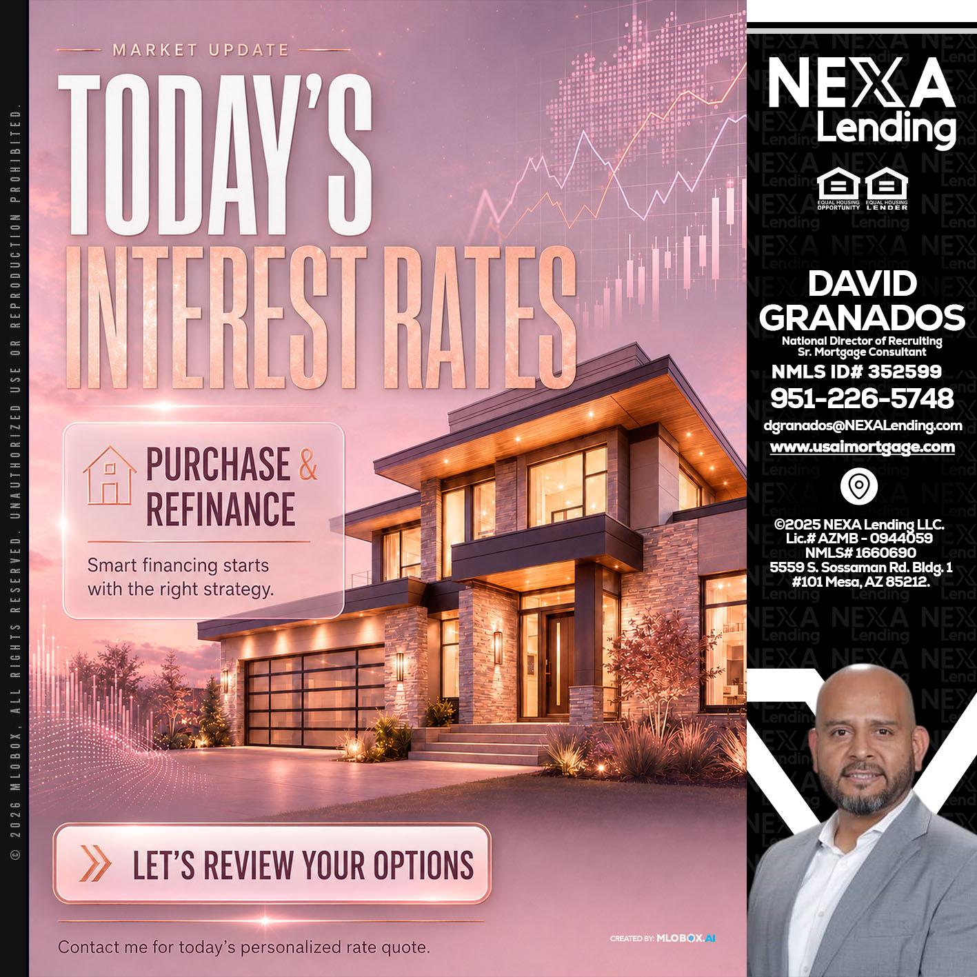 todays interest rates - David Granados -National Director of Recruiting / Senior Mortgage Consultant