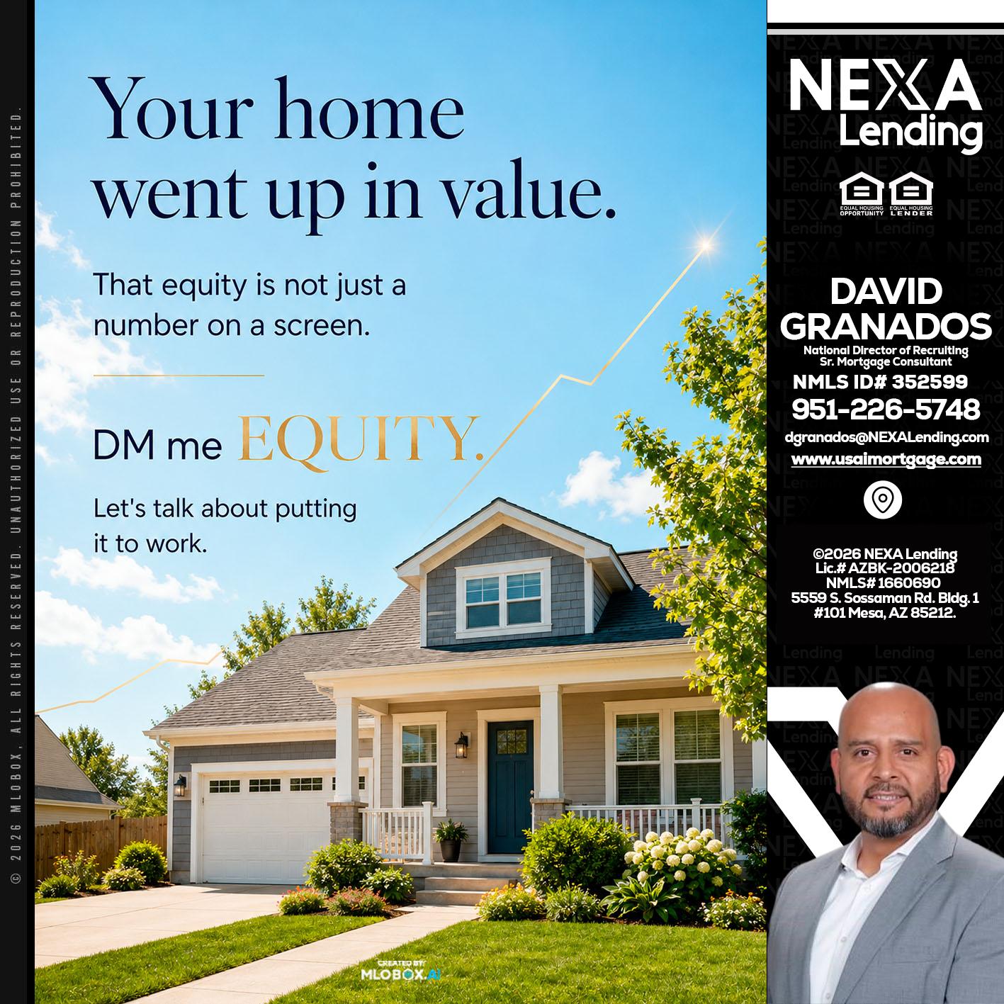 YOUR HOME - David Granados -National Director of Recruiting / Senior Mortgage Consultant